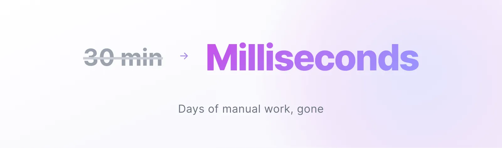 Des jours de travail manuel, éliminés