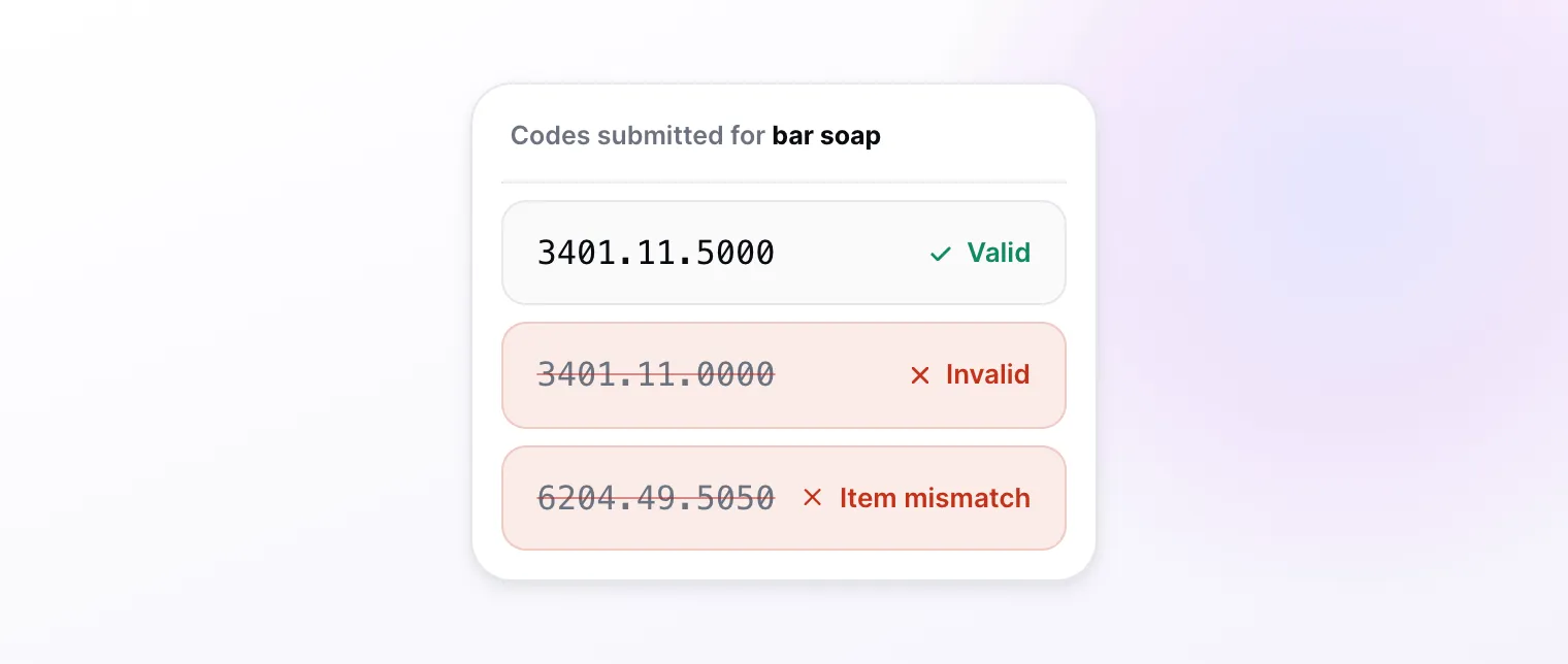 Chaque code existant, vérifié de deux façons