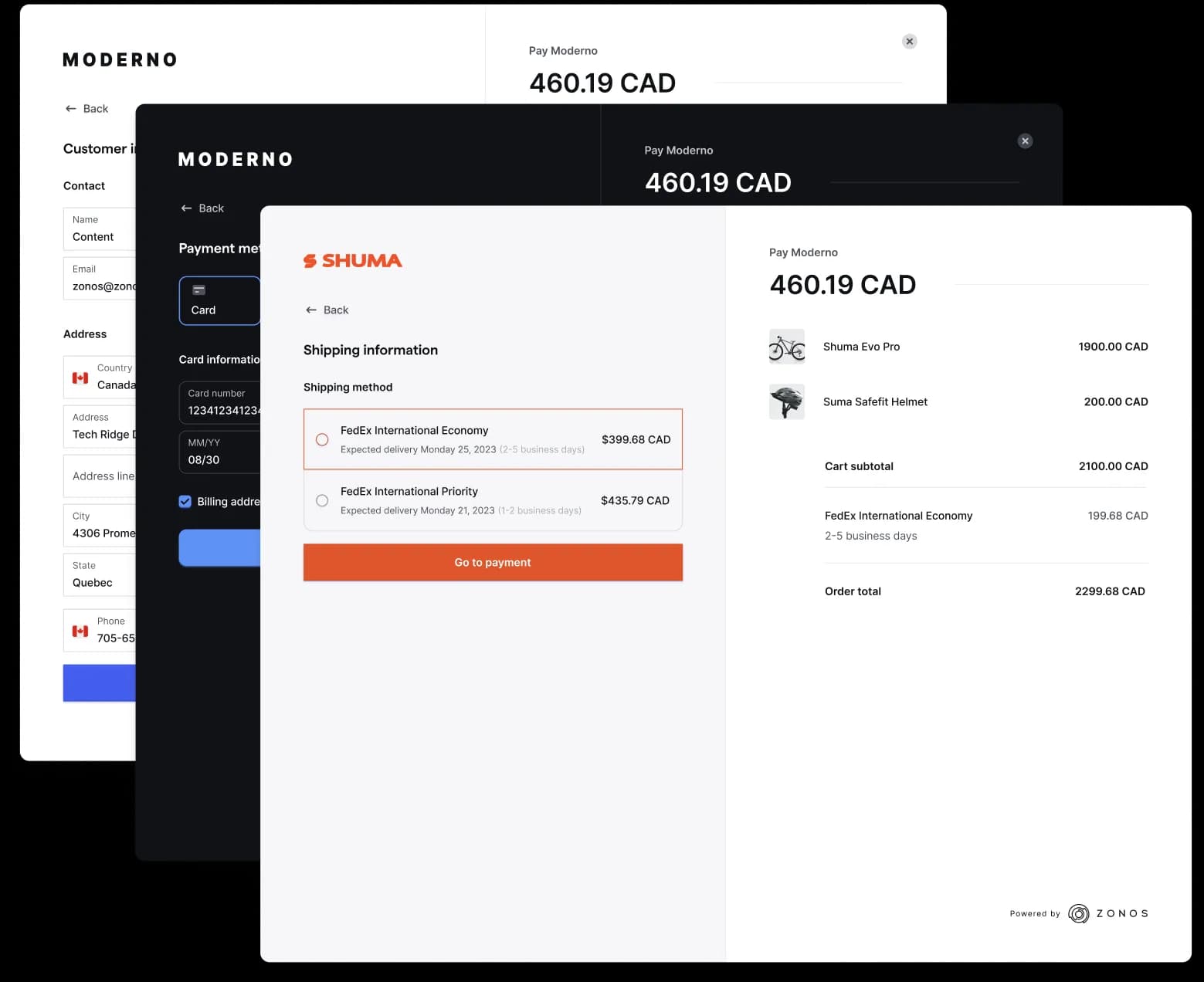 Exemples de Checkout personnalisés