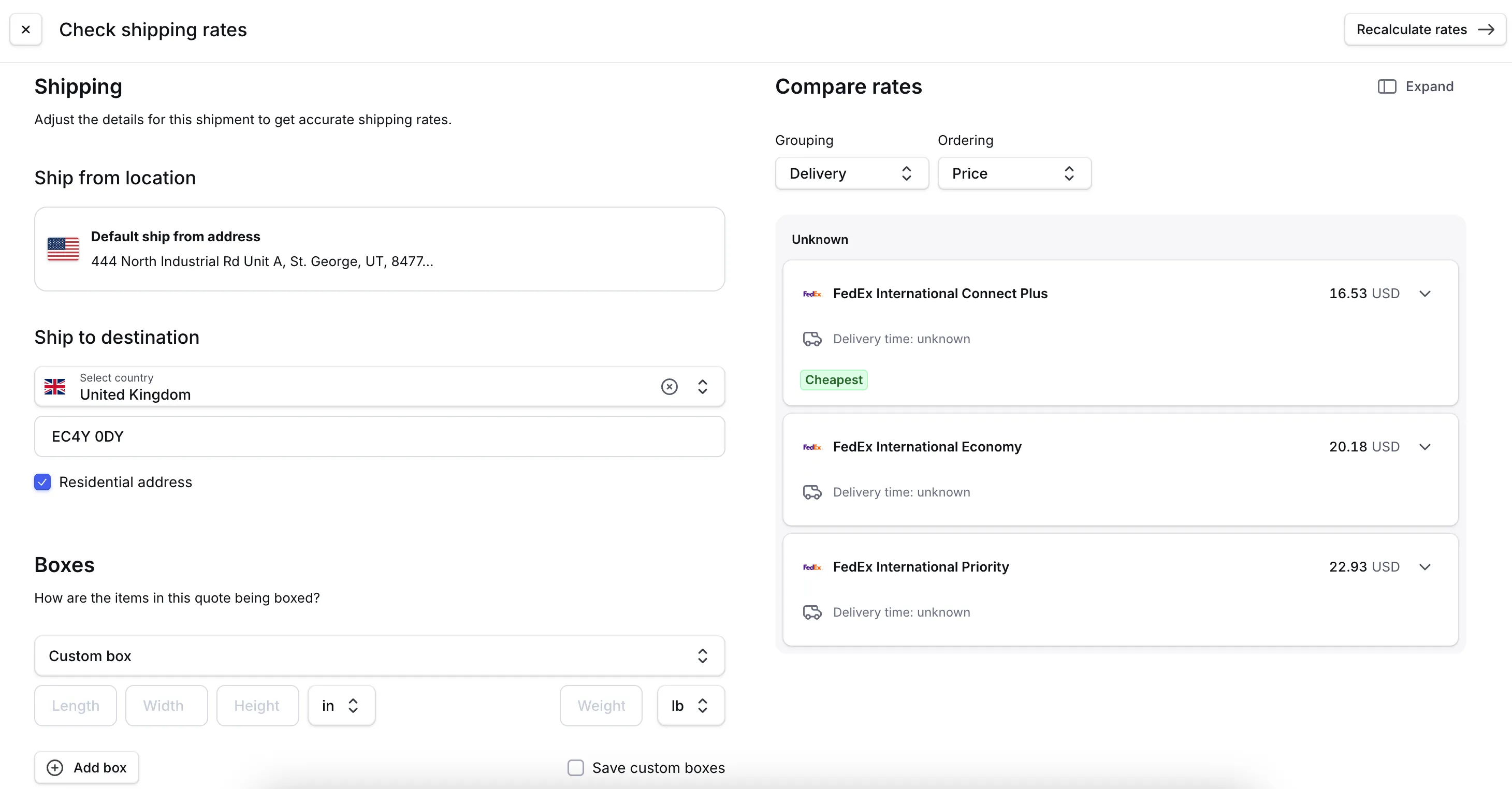 Interface d'évaluation