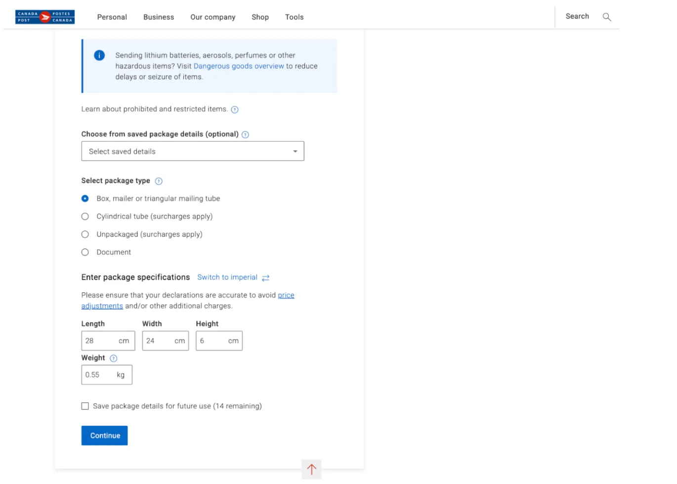 Flux du Gestionnaire d'expédition