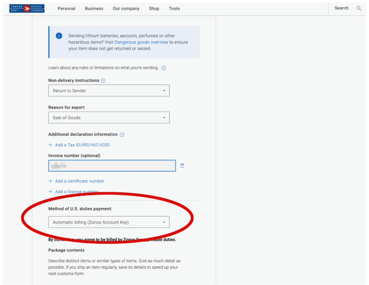Flux du Gestionnaire d'expédition