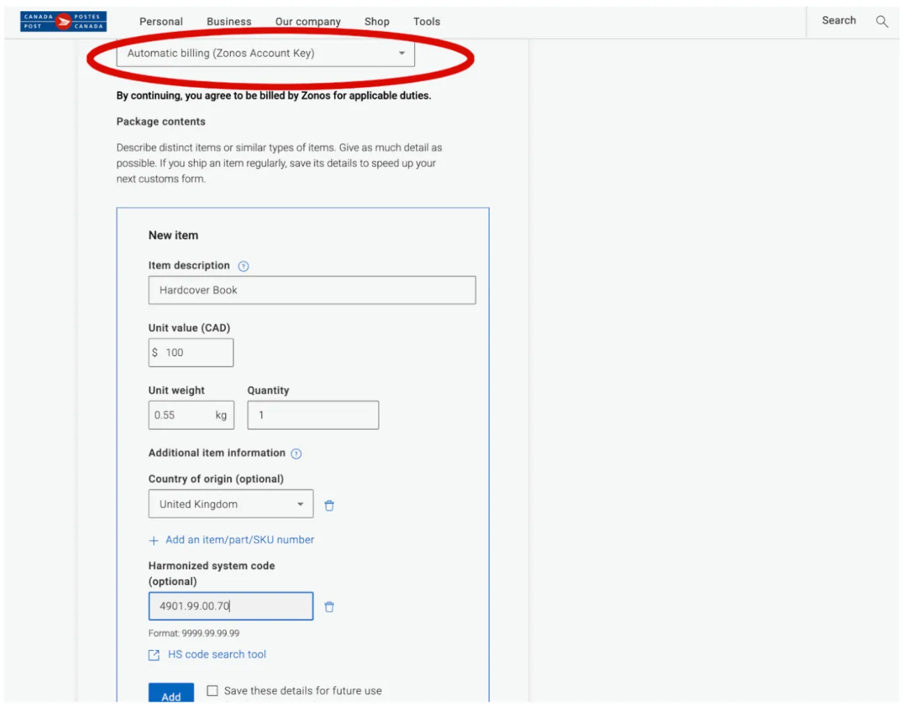 Flux du Gestionnaire d'expédition